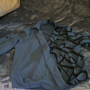 Black and blue blouse, size large SHEIN